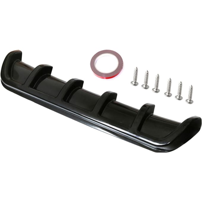 Auto Achterbumper Lip Koolstofvezel Auto Achterbumper Lip Diffuser Vin Zes Vinnen Achtervleugel Bodykit