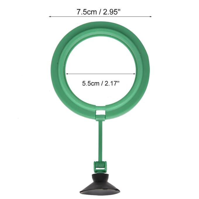 Ronde Aquarium Vis Voederring met Zuignap black