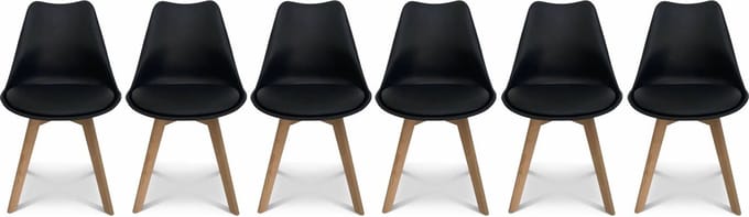 sweeek - Set van 6 eetkamerstoelen, nils, 42x55x81cm