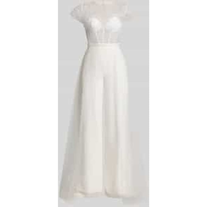 Jumpsuit met parels en cut-out op de rug