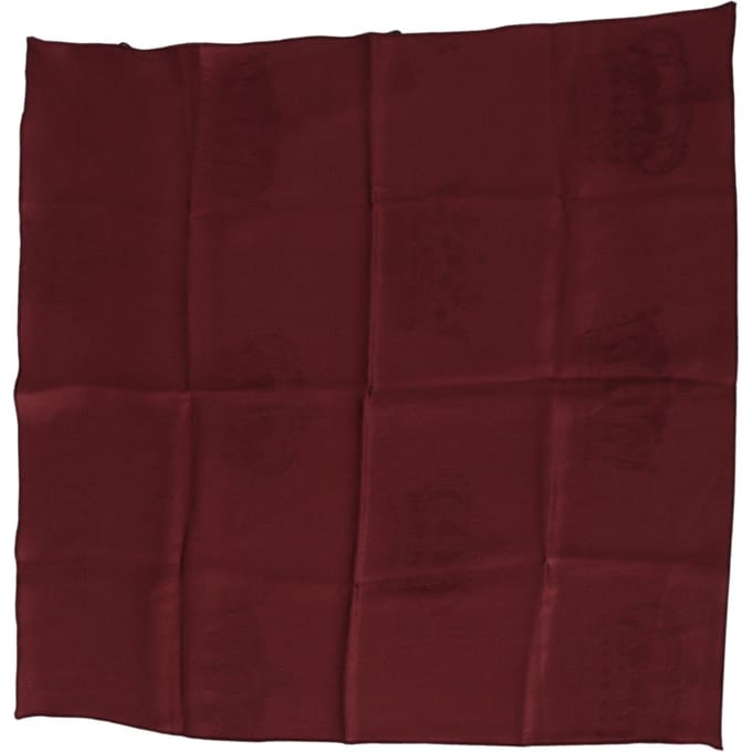 Dolce & Gabbana Maroon Zijden Kroon Vierkante Donga Mannenschaar