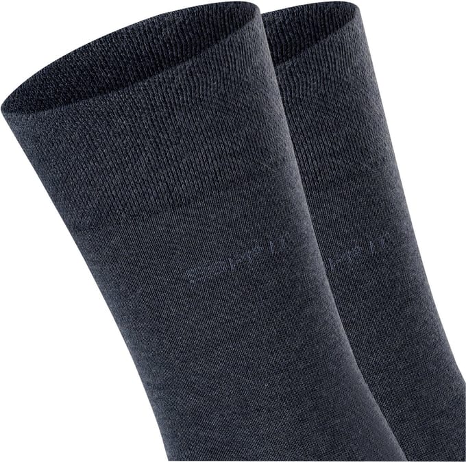 Esprit Basic Easy 2-Pack drukvrije comfort tailleband katoen multipack sokken heren grijs - maat 39-42