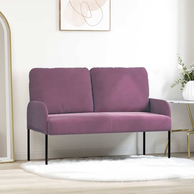 vidaXL Banken met kussen 110cm Paars Multiplex