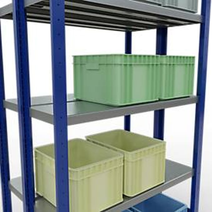 SCHULTE Lagertechnik - Dubbel legbordstelling. Type 250 kg - 2000x1000x2x300 mm, 10 schappen