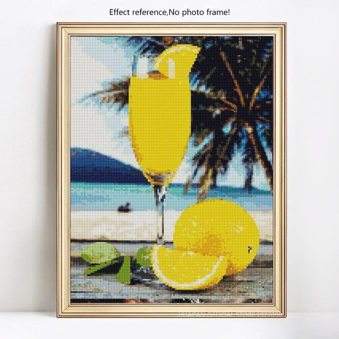 Peinture diamant, perceuse complète, fruits ronds, broderie, affichage complet, plante 20X30 black