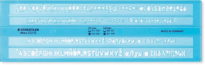 STAEDTLER - Mars 572 FL - schriftsjabloon