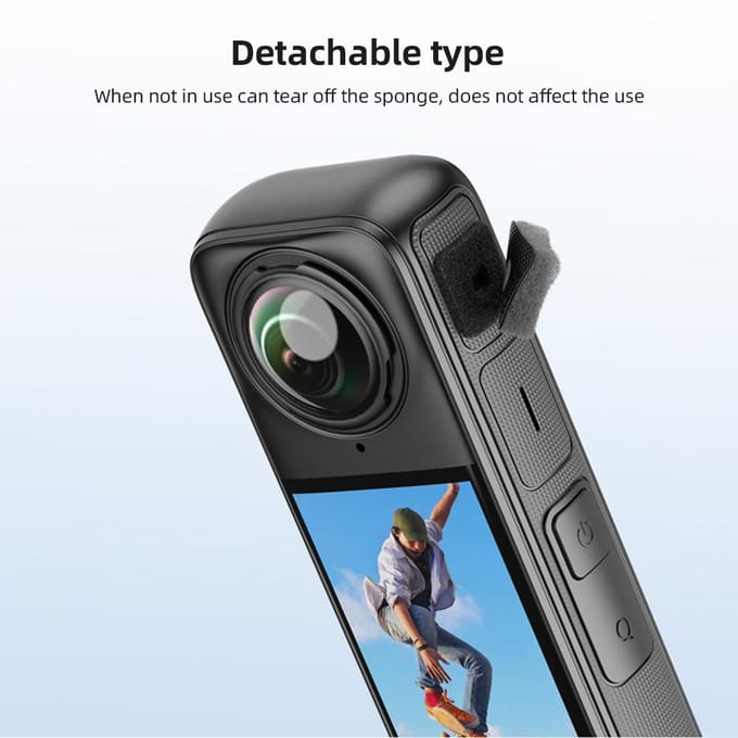 VRIG Mic Wind Muff Microfoon Windscherm Microfoon Windscherm Vervanging voor Insta360 X4/X3 grijs