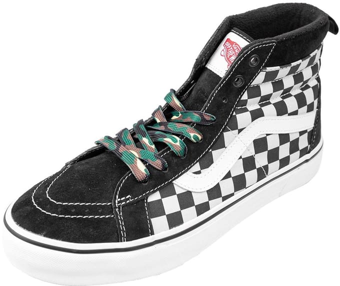 Platte schoenveters | Sneaker veters | Print: Camouflage | Kleur: Donker groen | Lengte: 100cm