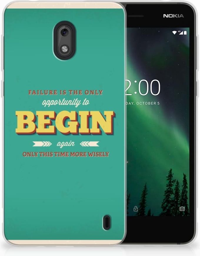 Nokia 2 Siliconen hoesje met naam Quote Begin