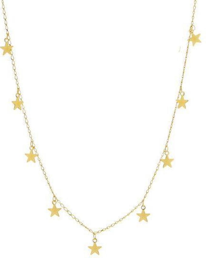 Jumalu ketting choker 7 sterren - goudkleurig