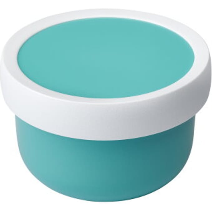 Mepal fruitbox Campus - 300 ml - Inclusief fruitvorkje - Sluit goed af - Snackdoosje - Turquoise