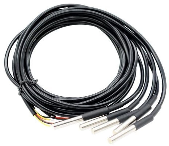 Digitale roestvrijstalen temperatuursensor 5 m waterdicht voor Arduino en Raspberry Pi, met e-book