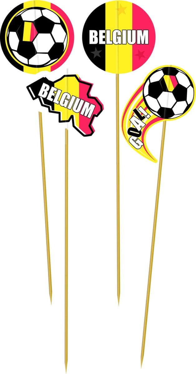Prikkers Voetbal België 10cm - 8 stuks