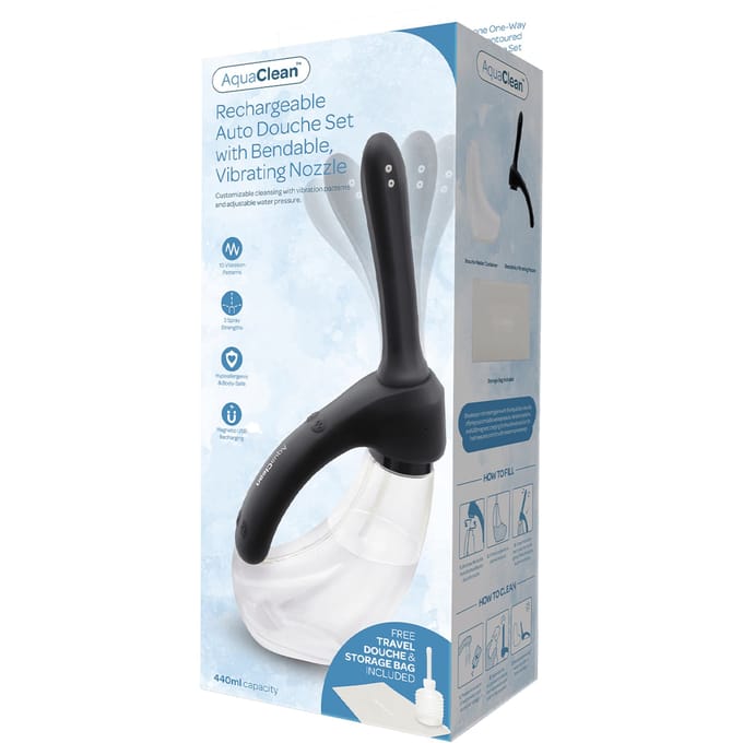 AquaClean oplaadbaar Auto Douche - Zwart - 29.5 cm
