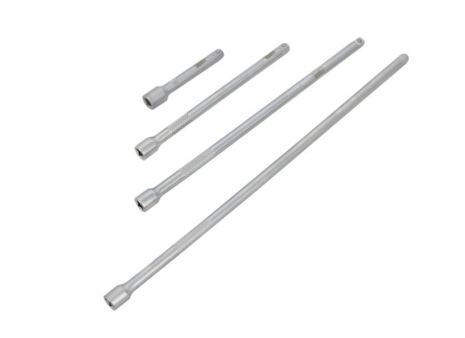 Dopsleutelset 1/4" 4-delig - 75mm t/m 300mm - Verlengstukken