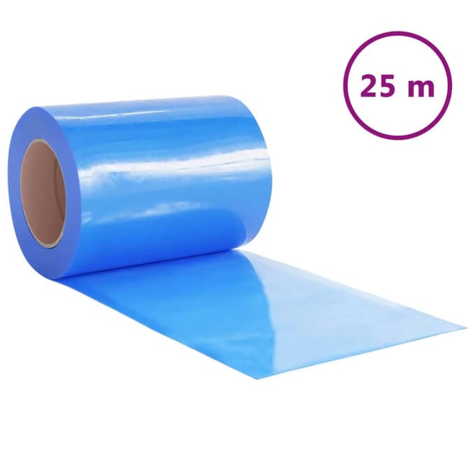 vidaXL - Deurgordijn - 300x2,6 - mm - 25 - m - PVC - blauw