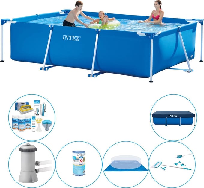 Frame Pool Rechthoekig 300x200x75 cm - Zwembad Met Accessoires