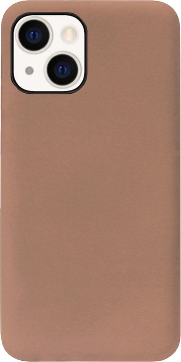 ADEL Siliconen Back Cover Softcase Hoesje Geschikt voor iPhone 14 Plus - Bruin