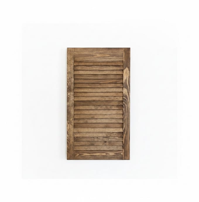 Louvre houten luik 70x40 cm (kleur: ebben)