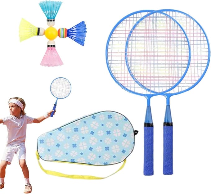 Badminton Set - Shuttlecock Set - Buiten Spelen - Lichtgewicht Rackets - 45x22cm - Meerdere Kleuren