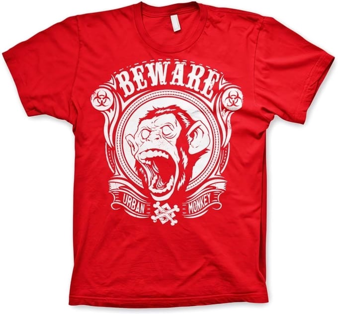 Hybris Urban M'on-key T-shirt Rood