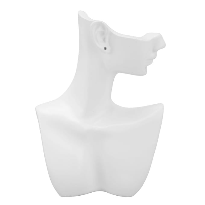 Mannequin Oorbellenstandaard Wit Medium Hars Stabiel Buste Oorbellenhouder Organizer voor Ketting white