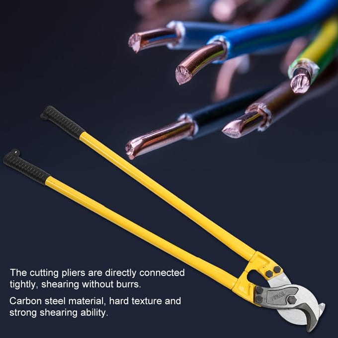 900mm Handmatige Kabelknipper Industriële Kwaliteit Koolstofstaal Kabel Schaar Gereedschap   minder dan br meer dan yellow