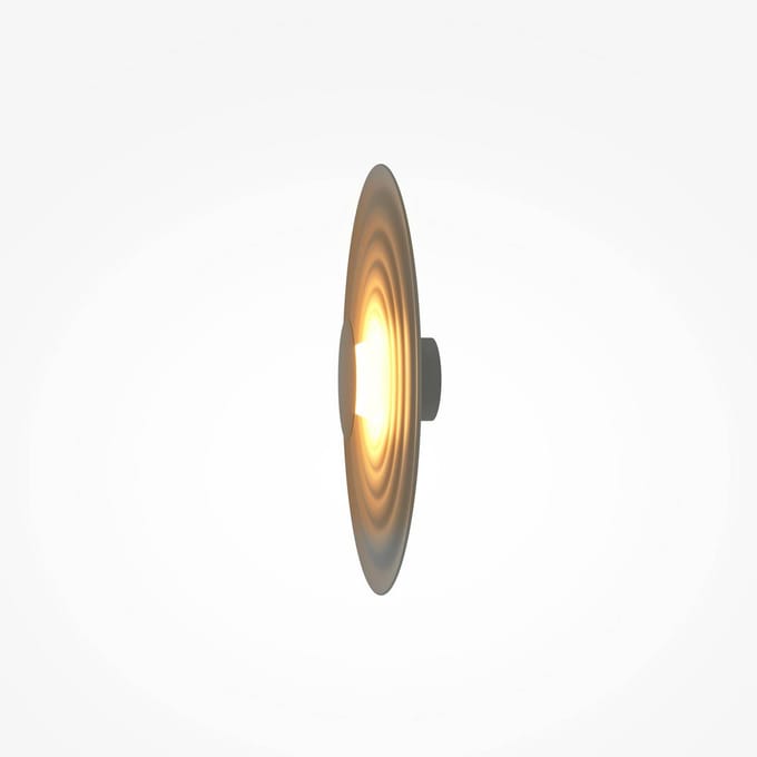 Maytoni LED wandlamp Nami, groen-beige, Ø 40 cm, aluminium