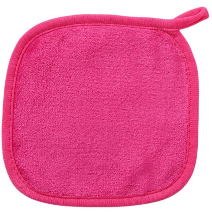 1 stuks Make-upverwijderingspads Handdoek, Randontwerp, Herbruikbaar, Zachte & Hydraterende Reinigingsdoekjes rozerode kleur