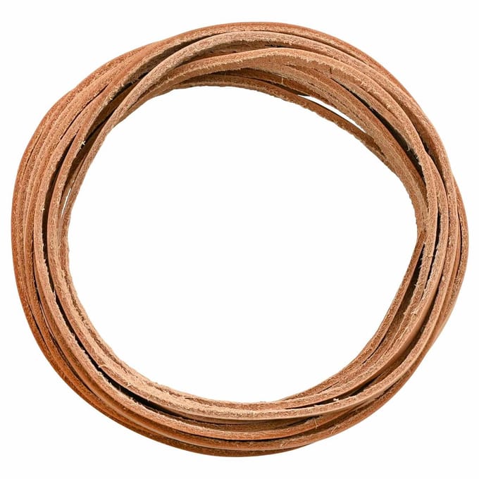 vidaXL - Leren - riem - 1 - Lichtbruin - 200 - x - 0,8 - cm - Leer