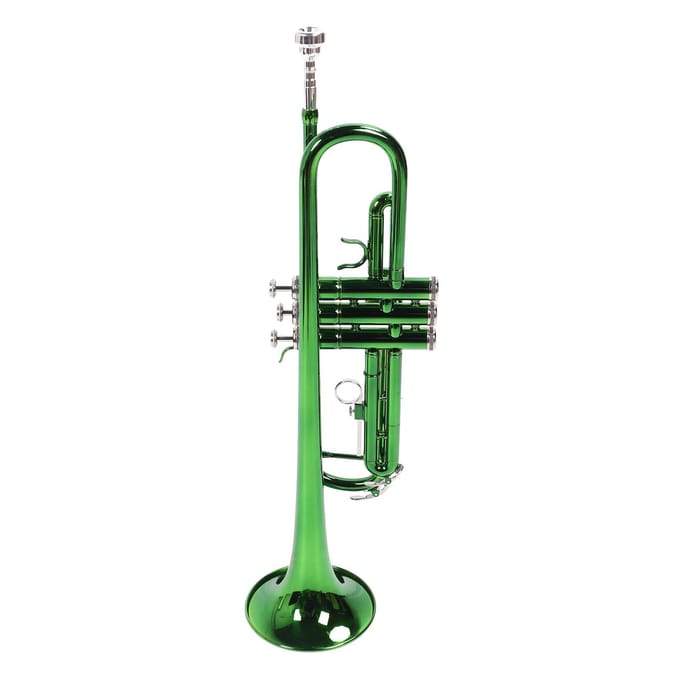 Groene Trompet Set Bes Toon 3 Tonen Muziek Trompet Blaasinstrument voor Beginner Optreden Band black
