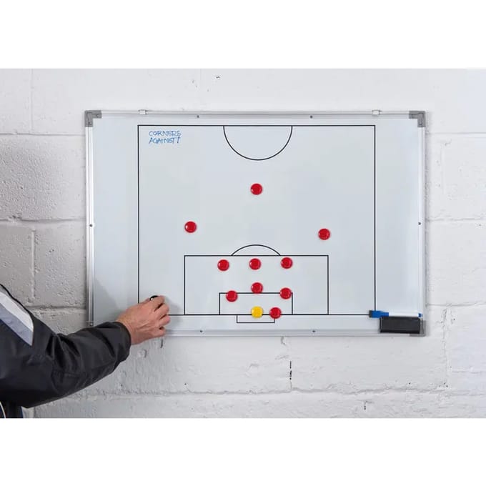 Precision Coachbord Voetbal 60 X 90 Cm Magnetisch Wit 33-delig