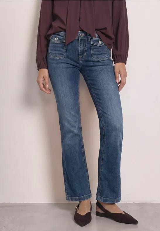 Bootcut-jeans met Mid Waist-taille in Slim Fit