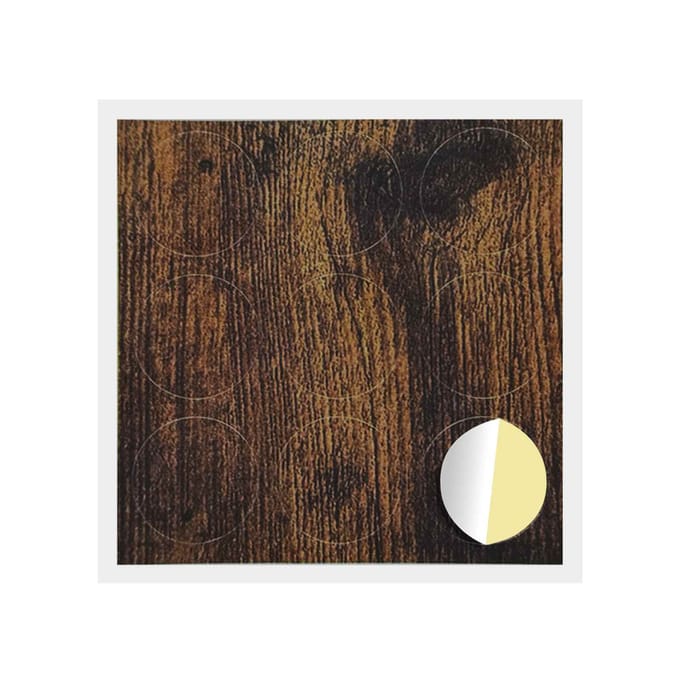 vidaXL - Zelfklevende - schroefcover - 12 - st - Gerookt - eiken - Ø - 20 - x - 0,5 - mm