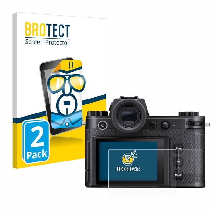 BROTECT - Screenprotector voor Leica SL3 / SL3-S (Display + Schouderdisplay) - Folie Beschermfolie transparant 2 Stuks