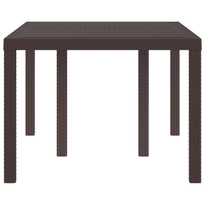 vidaXL Tuinstafel Bruin 150 x 100 x 73 cm poly rattan