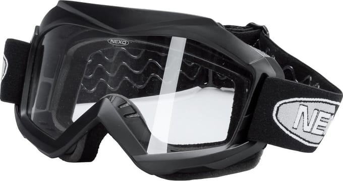 Veiligheidsbril voor motorhelm - Enduro bril 1.0, unisex, polycarbonaat matzwart