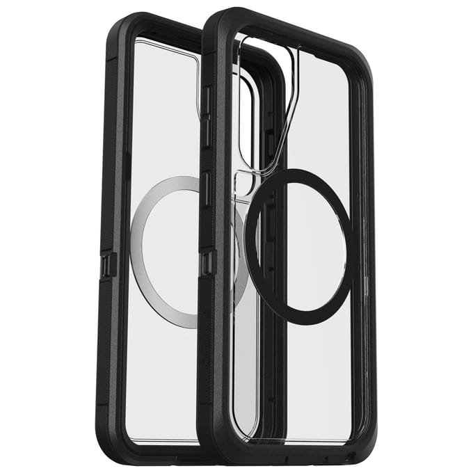 OtterBox Defender Samsung Galaxy S25 Back Cover met Magneet Transparant met Zwarte Rand