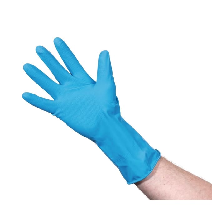 Jantex Huishoudhandschoenen Blauw L F953-L