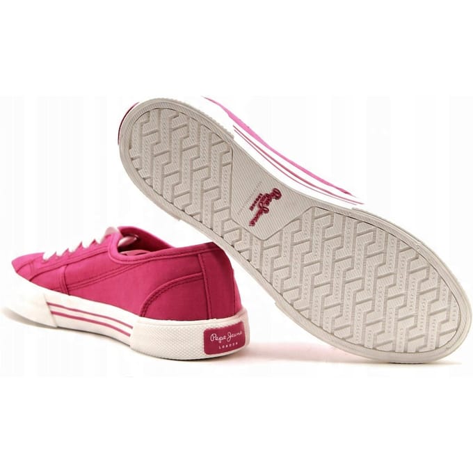 Pepe Jeans Sneakers Dames Vetersluiting Roze Materiaal 36 Awe beige