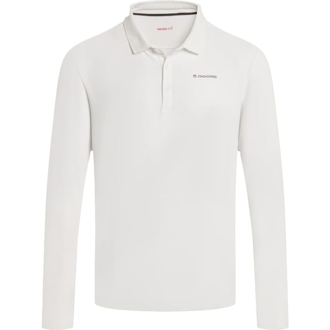 Craghoppers Heren Bramshaw Golf Nosilife Poloshirt met lange mouwen (Wit)