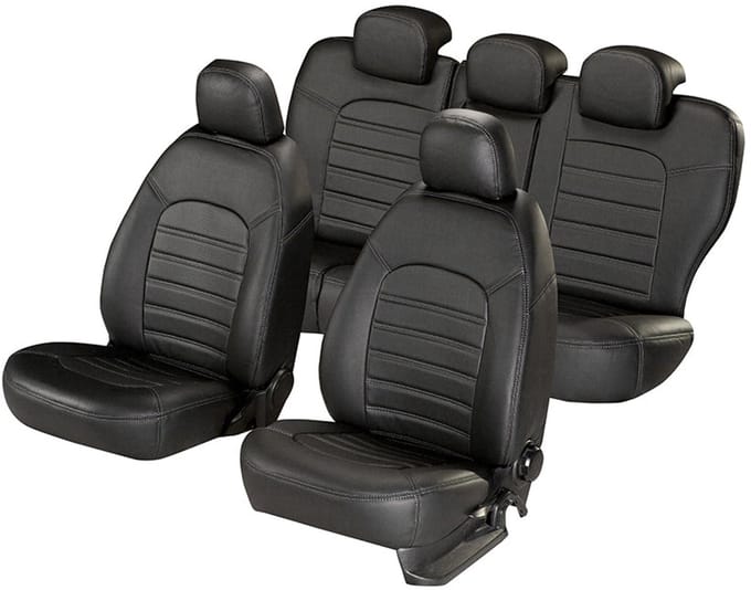 Pasvorm stoelhoezen Volkswagen Golf V 2003-2009 - Kunstleer zwart