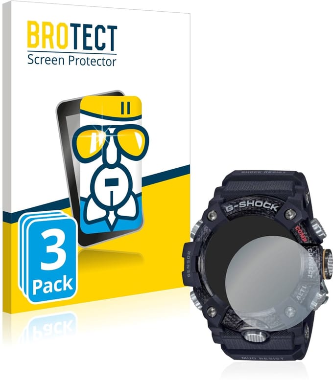 Screenprotector 3 Stuks voor Casio G-Shock Mudmaster GG-B100-1AER Beschermglas transparant