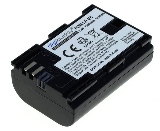 A Merk Digibuddy Accu Batterij Canon LP-E6 / LP-E6N - 1900mAh
