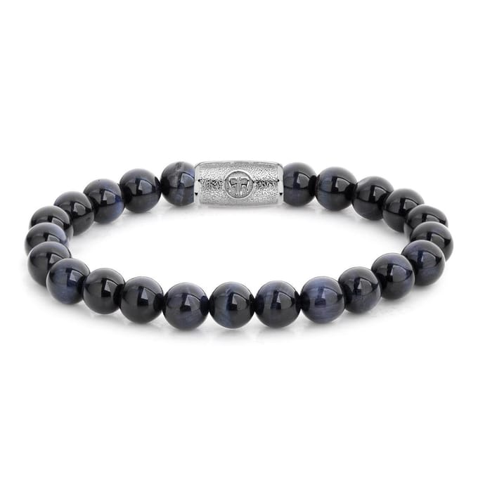 Rebel&Rose armband - Tiger Blues - 8mm