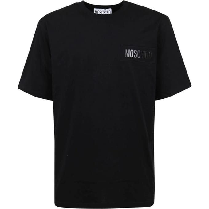 Moschino Logo Patch Zwart T-shirt