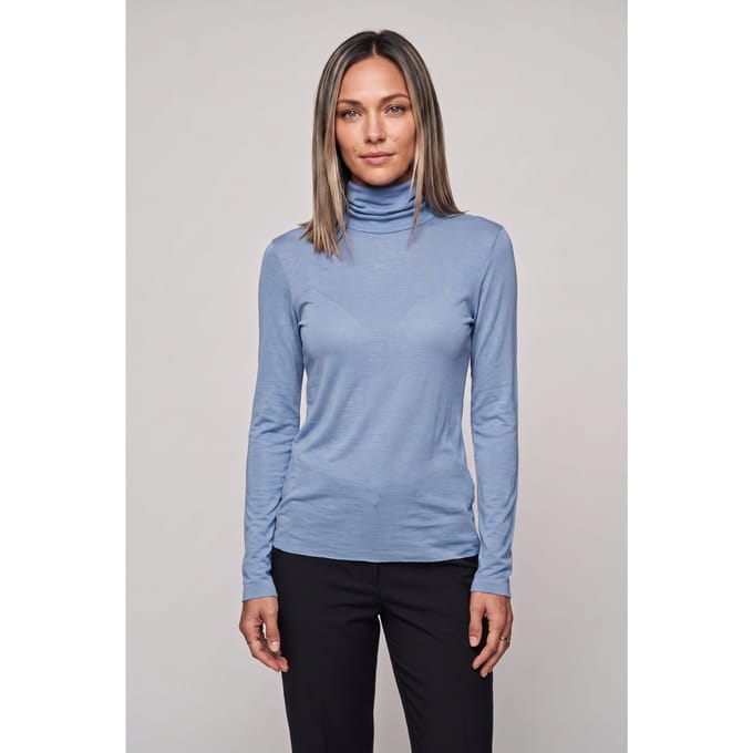 ARKET Malena Wool Rib Turtleneck Blue Taglia: L | Maglie a manica lunga Outlet | Donna | Blu