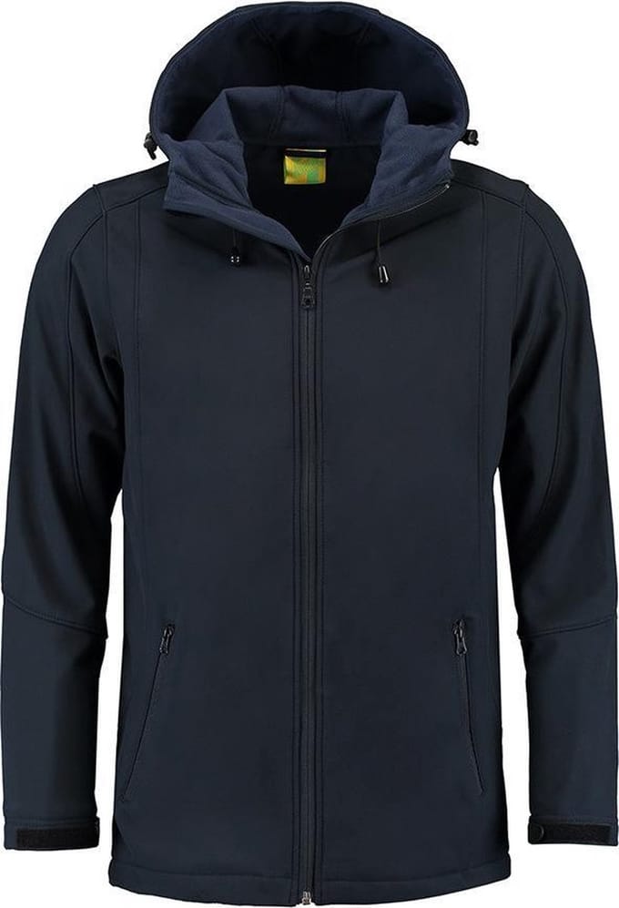 L&S Jas Capuchon Softshell Heren - Mannen - Dark Navy - L
