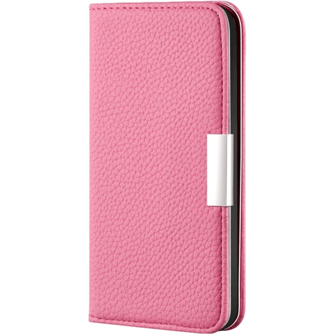 Mocaa iPhone 12 Mini Litchi Mini Wallet Hoesje Roze