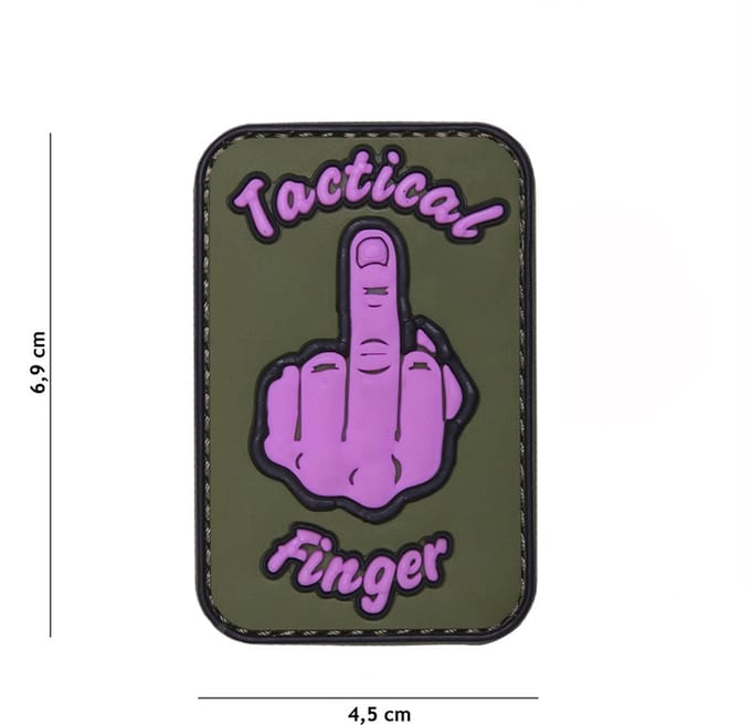 101 Inc Embleem 3D Pvc Tactical Finger Roze 19045